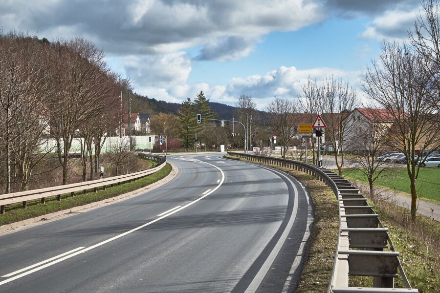 Anfahrt B88 in Eichrodt