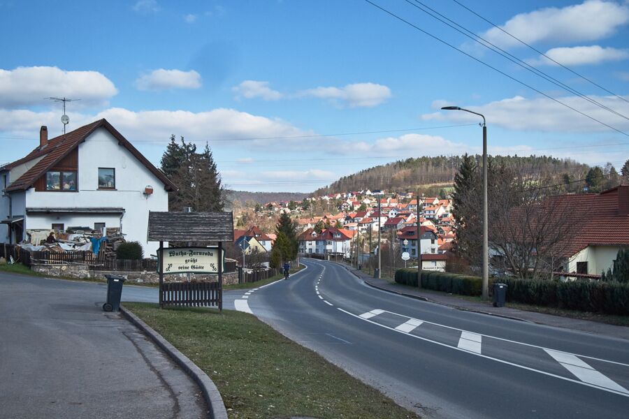 Anfahrt B88 in Farnroda